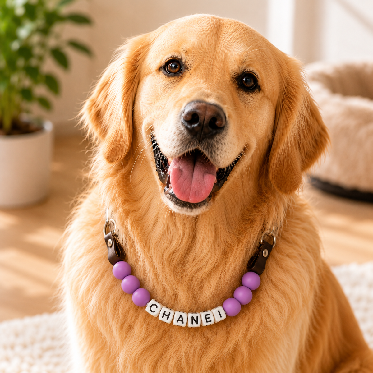 Personalized Pet Name Collar — Custom Beaded Collar for Dogs & Cats