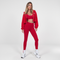 s Solid Criss Cross Crop Tank Top & High Waist Leggings & Zip Up Crop Jacket Tracksuit